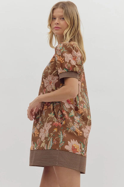 Abbey Dress - Brown