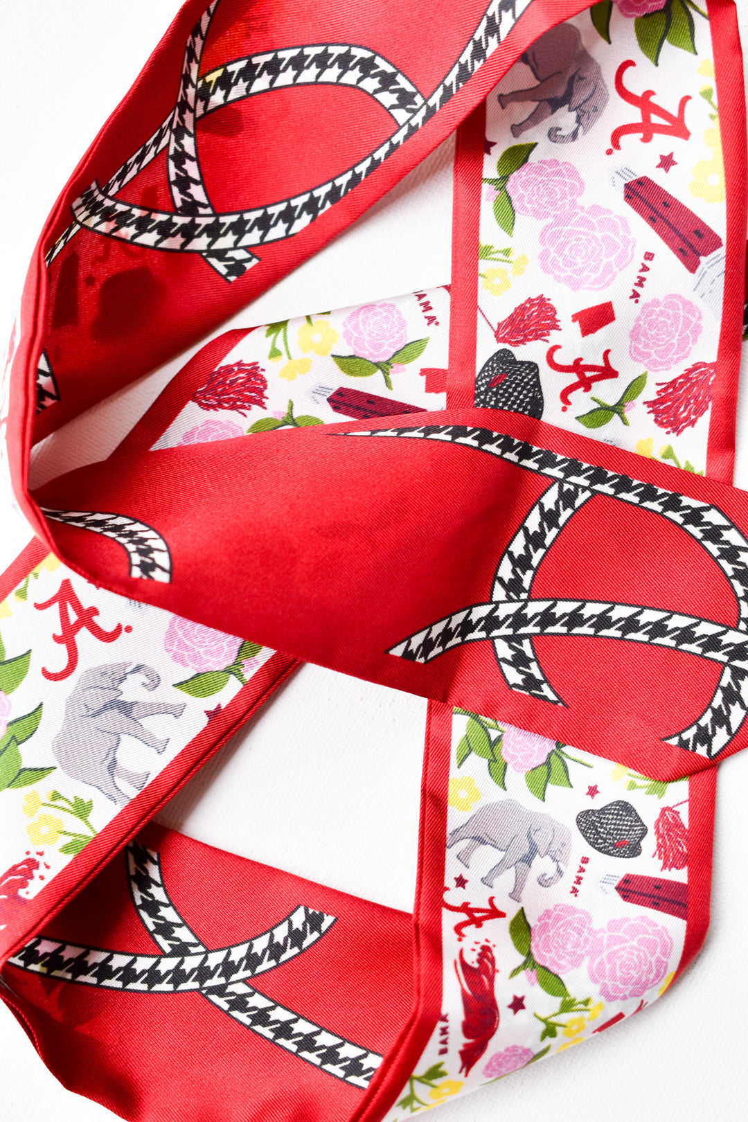 Saturday Silks - Alabama Crimson Tide Skinny Scarf - Spinout