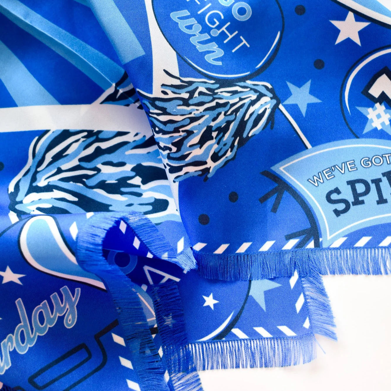 Saturday Silks - Blue Fringed Spirit Scarf™