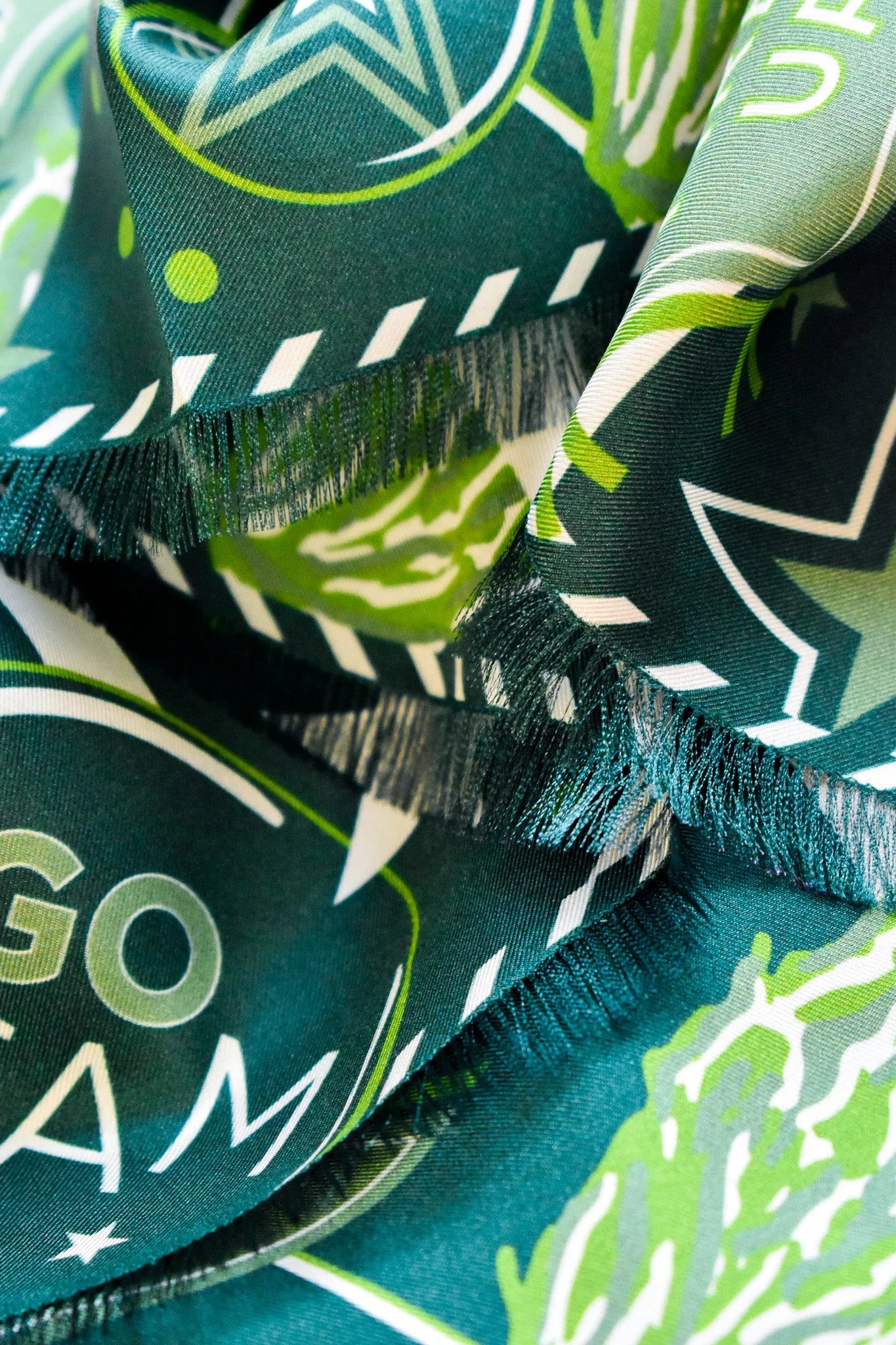 Saturday Silks - Green Fringed Spirit Scarf™