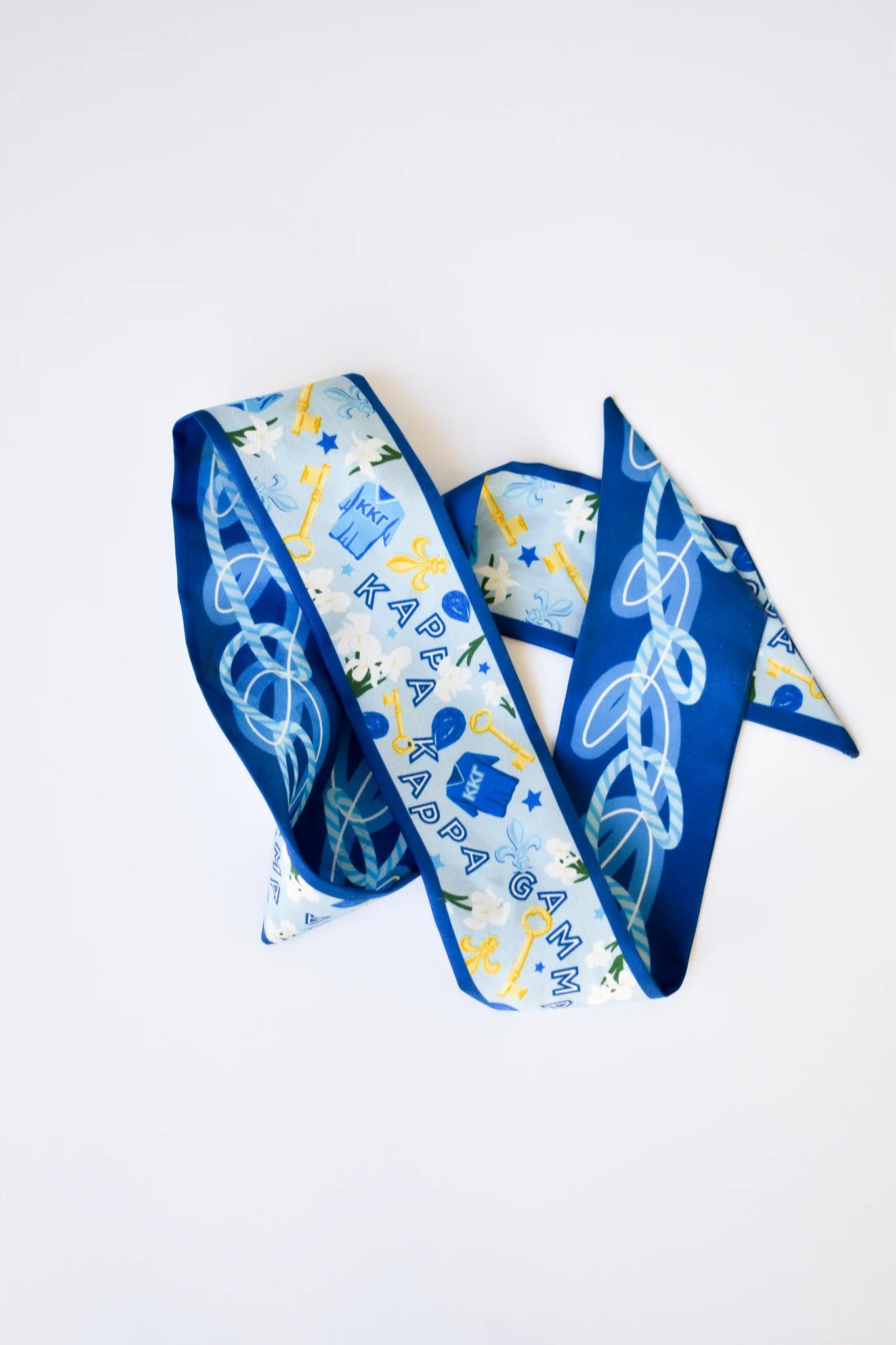 Saturday Silks - Kappa Kappa Gamma Skinny Scarf