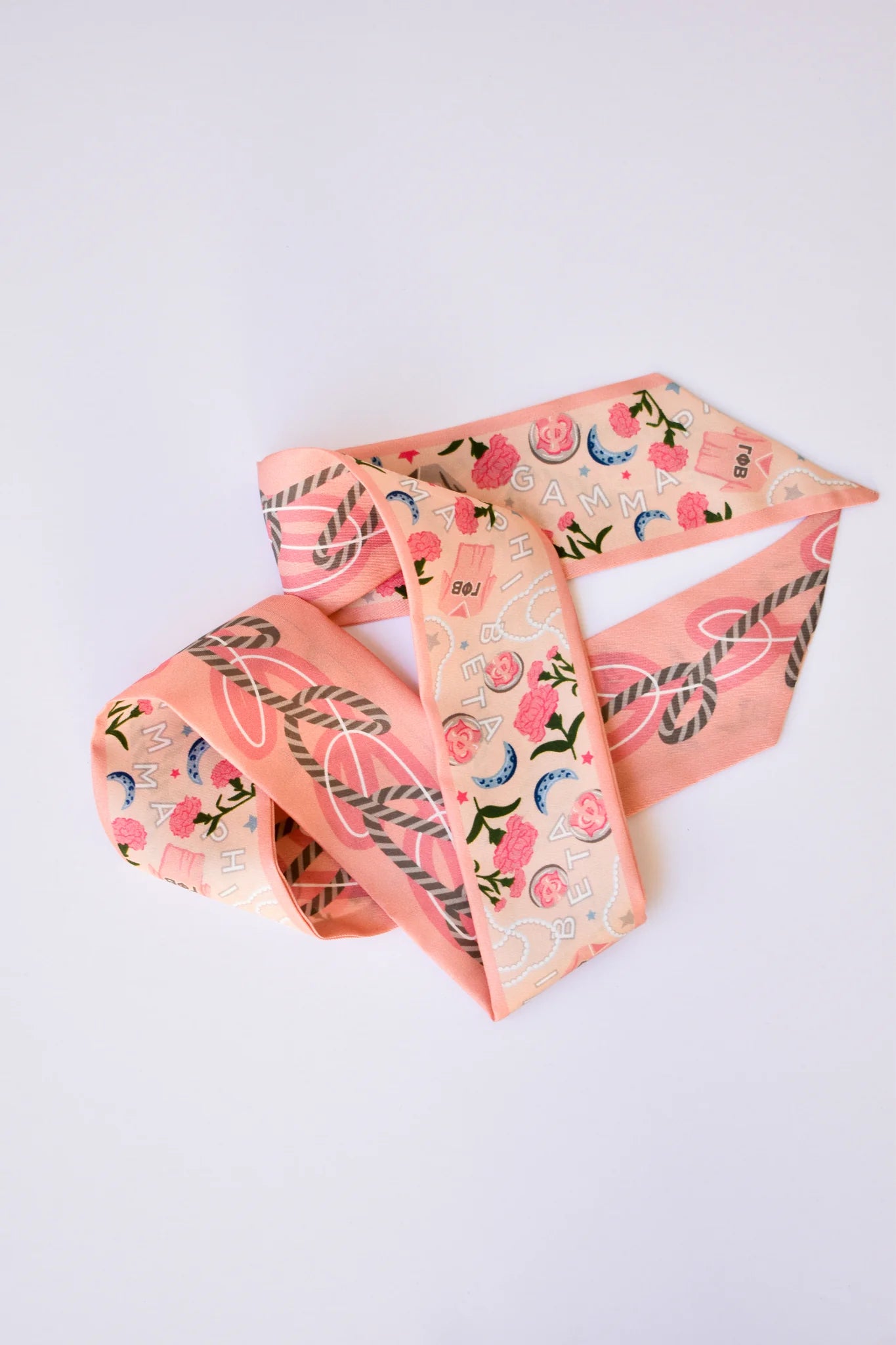 Saturday Silks - Gamma Phi Beta Skinny Scarf