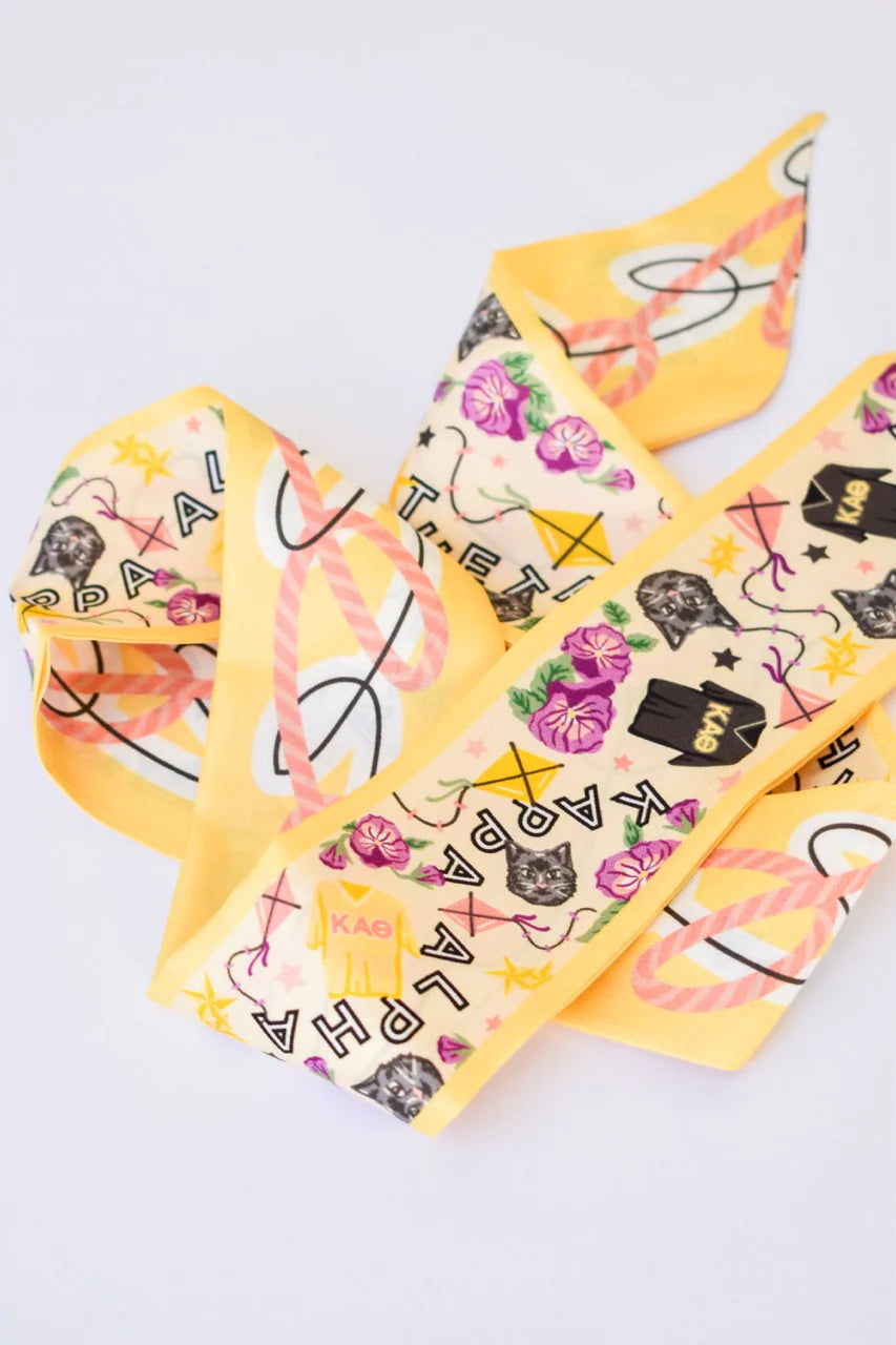 Saturday Silks - Kappa Alpha Theta Skinny Scarf