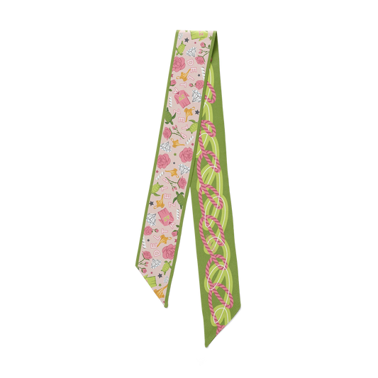 Saturday Silks - Delta Zeta Skinny Scarf