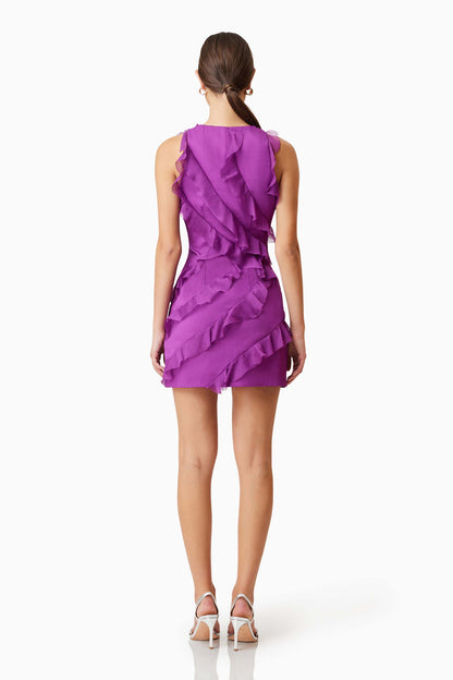 ELLIATT - Mia Sheer Party Mini Dress - Purple