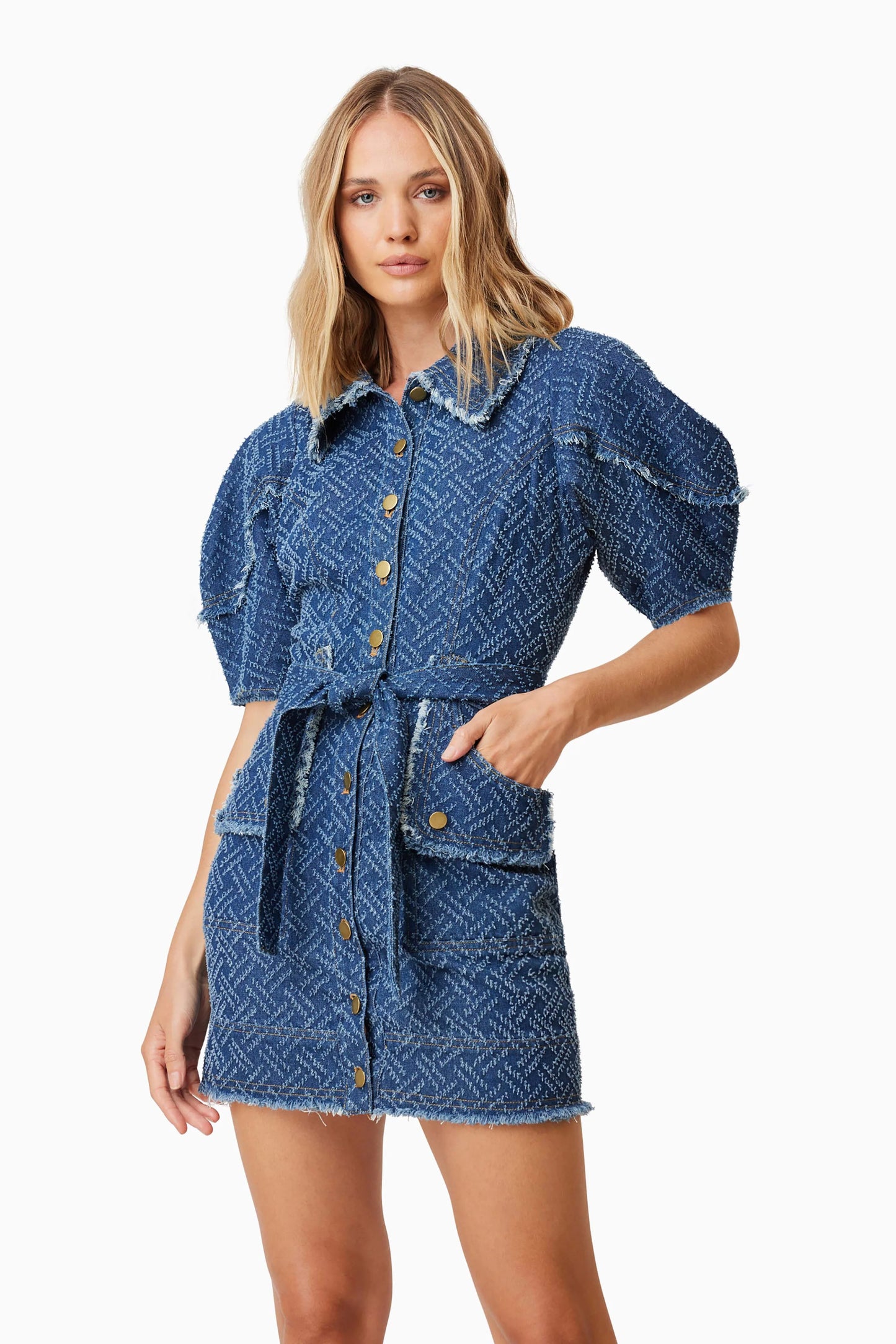 ELLIATT - Cora Denim Day Dress - Navy