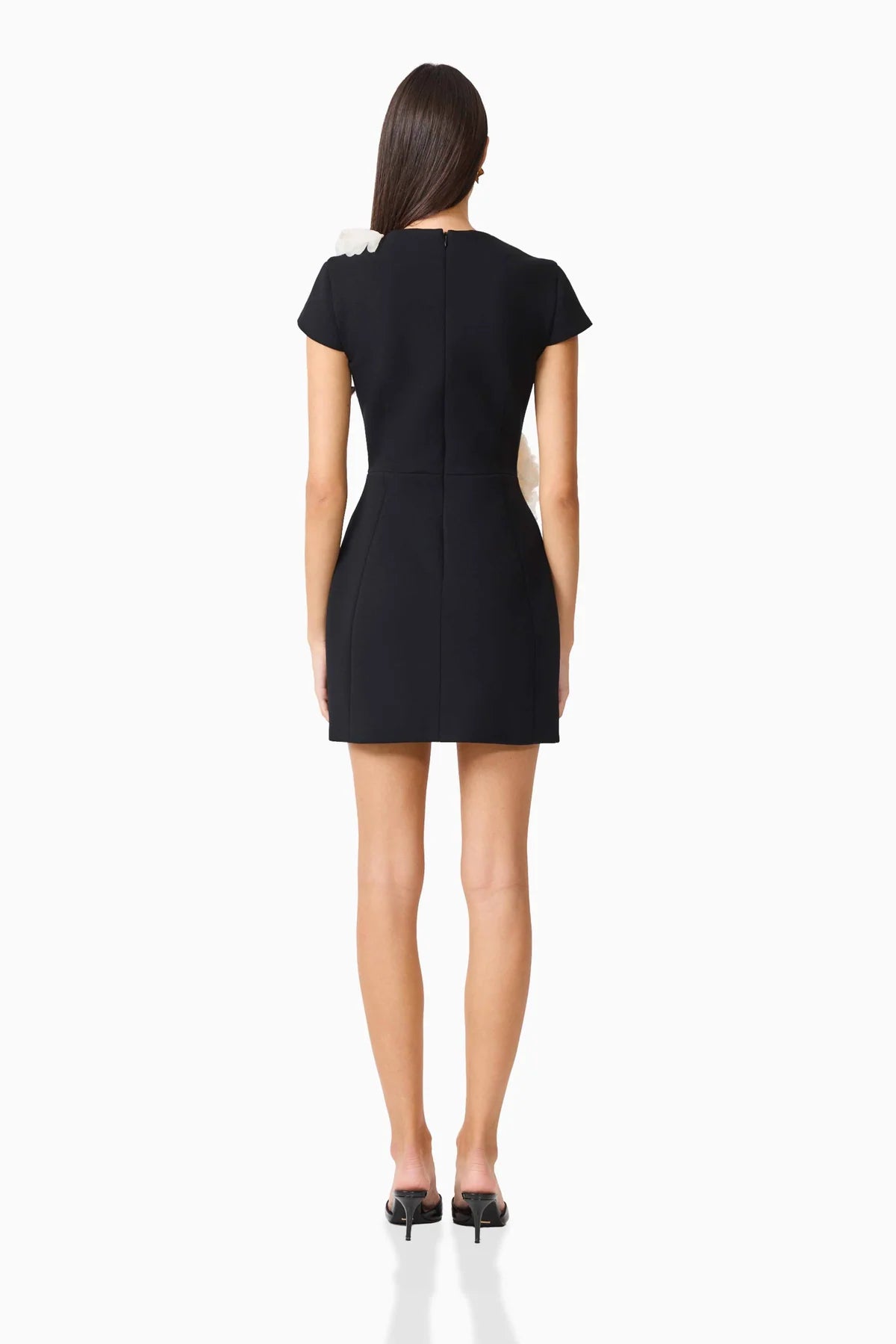 Martina Applique Mini Dress in Black
