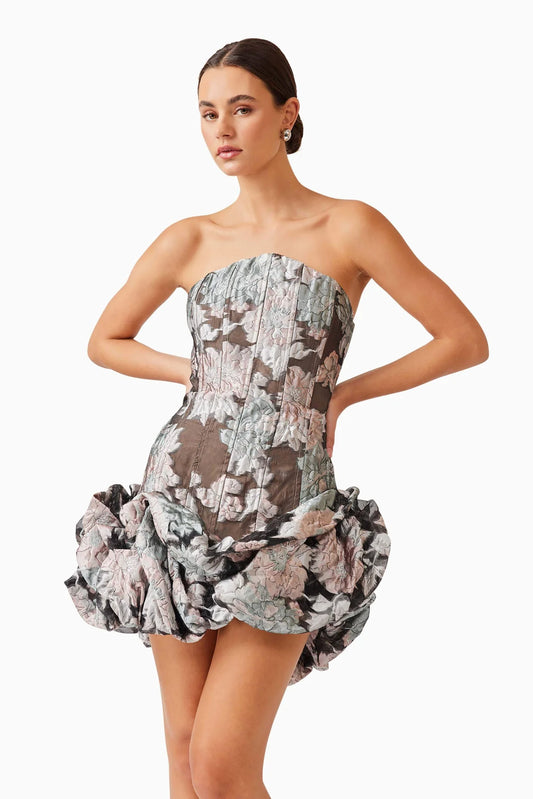 ELLIATT - Dahlia Strapless Mini Dress - Floral
