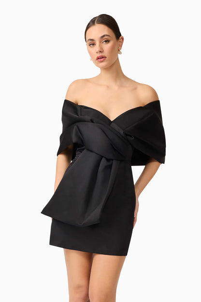 ELLIATT - Dandelion Off The Shoulder Mini Dress - Black