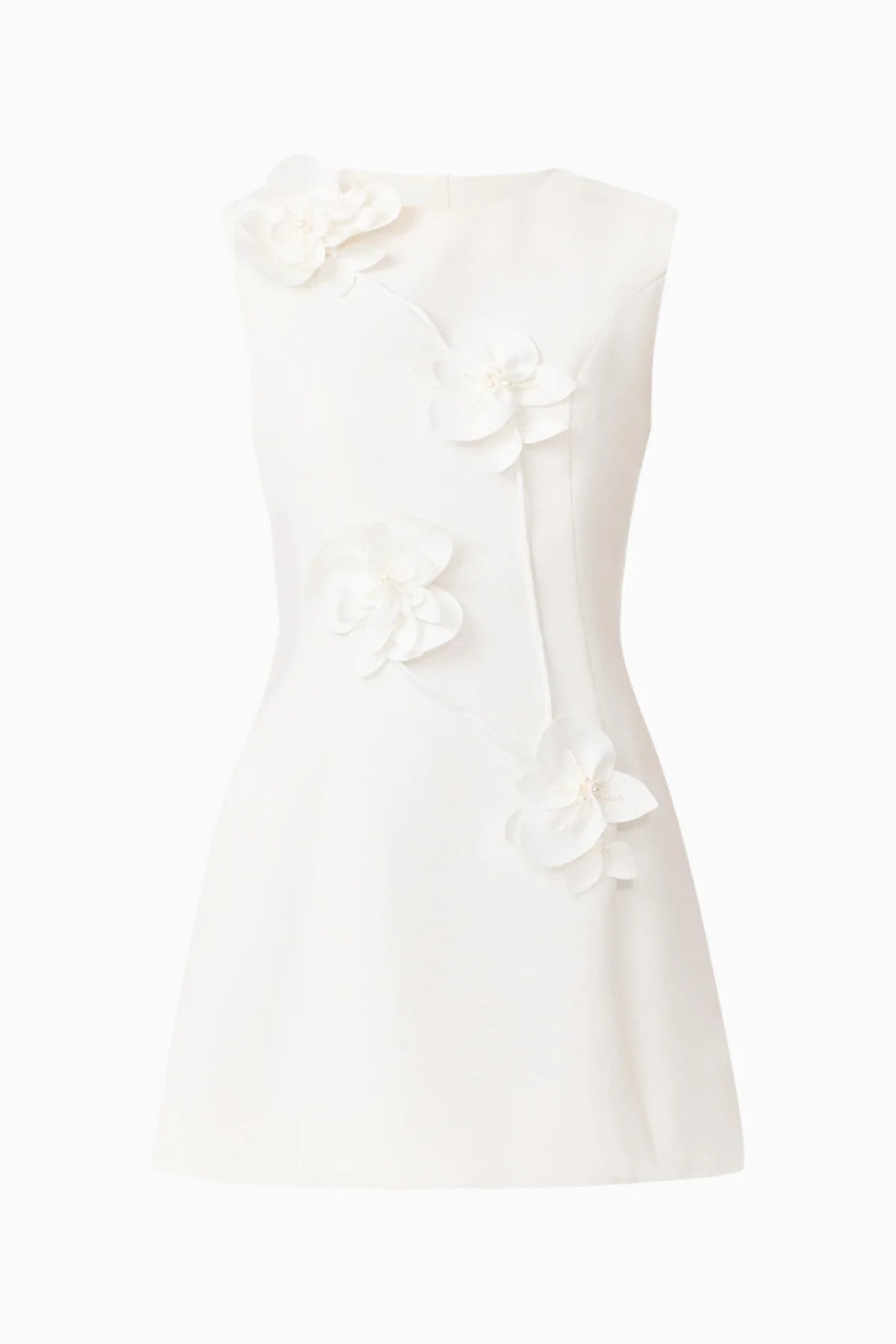 Reina Applique Mini Dress Dress White