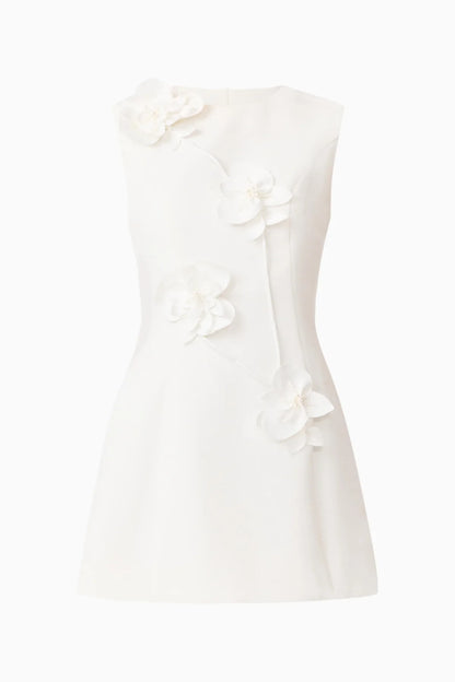 Reina Applique Mini Dress Dress White