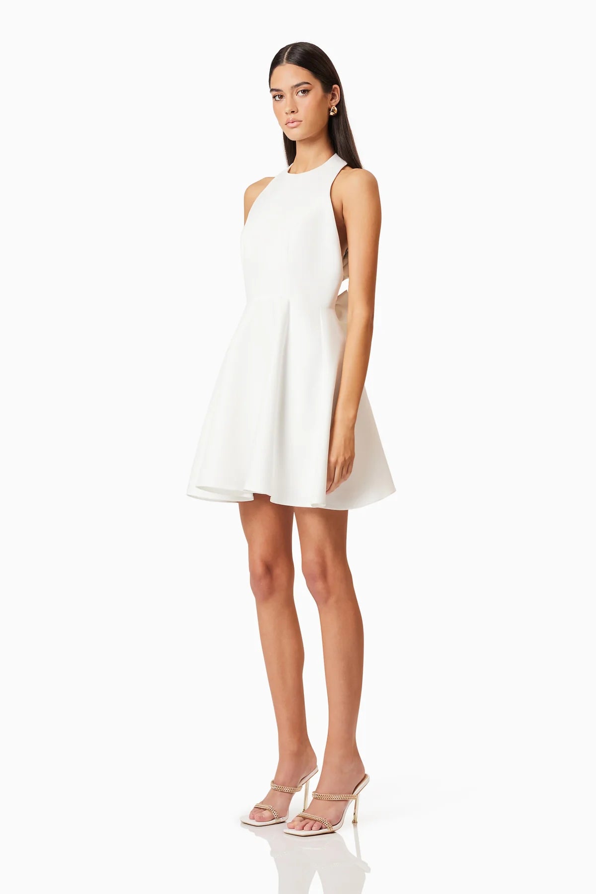 ELLIATT - Geranium Mini Bow Dress - White