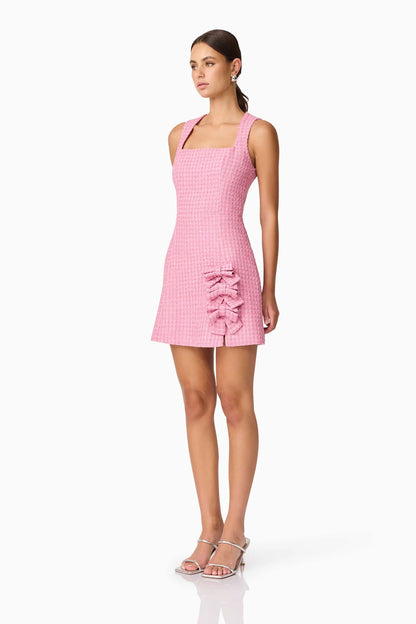 Alia A Line Mini Dress in Pink