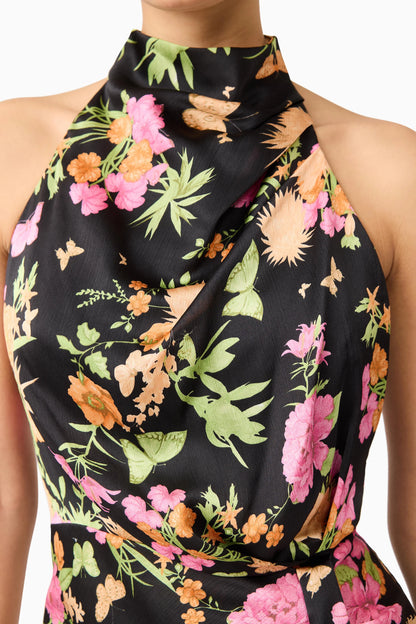 ELLIATT - Tess Halter Mini Dress - Black Multi
