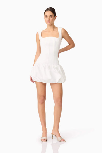 Ingrid Bubble Mini Dress - White