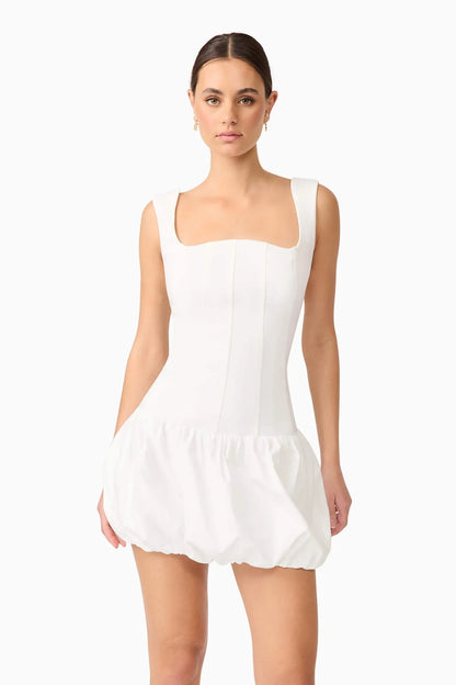 Ingrid Bubble Mini Dress - White