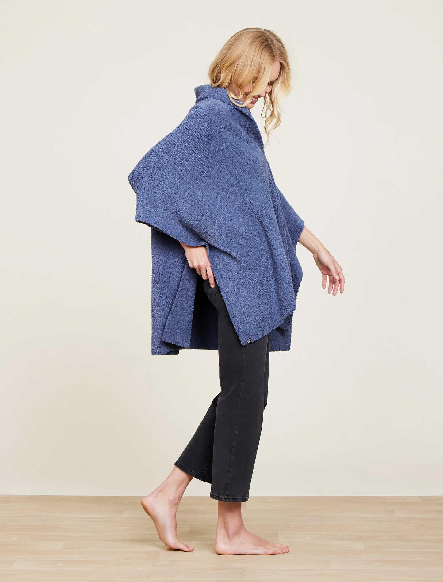 Barefoot Dreams - CozyChic® Shawl Collar Poncho - Tidewater