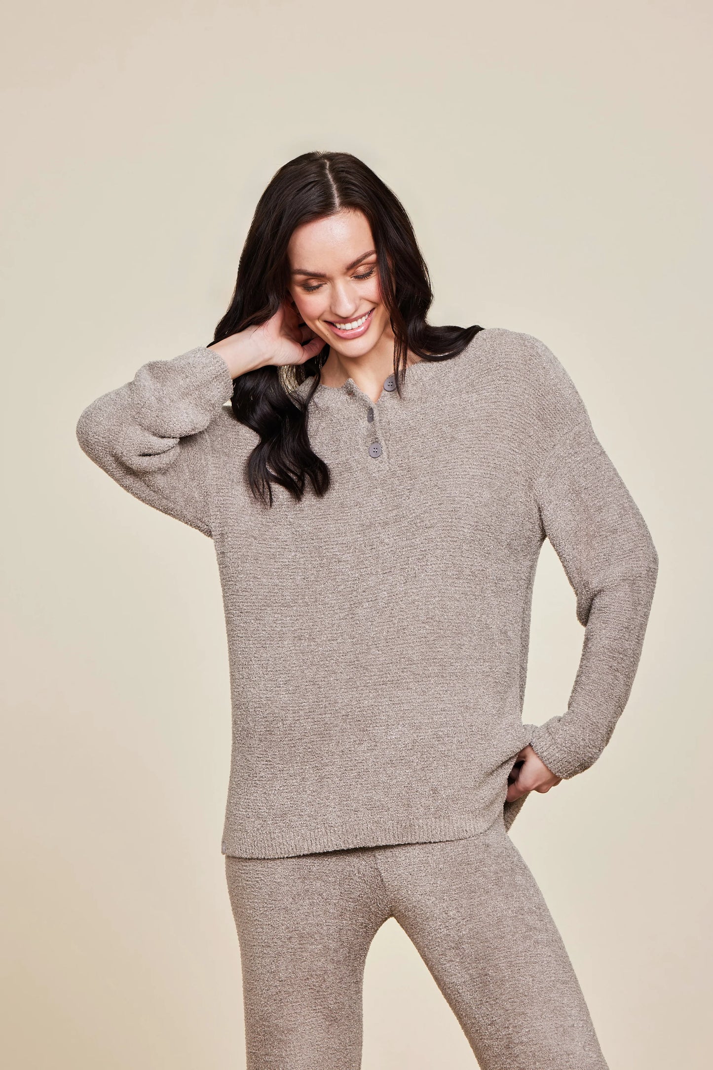 Barefoot Dreams - CozyChic Lite® Textured Pullover - Nickel