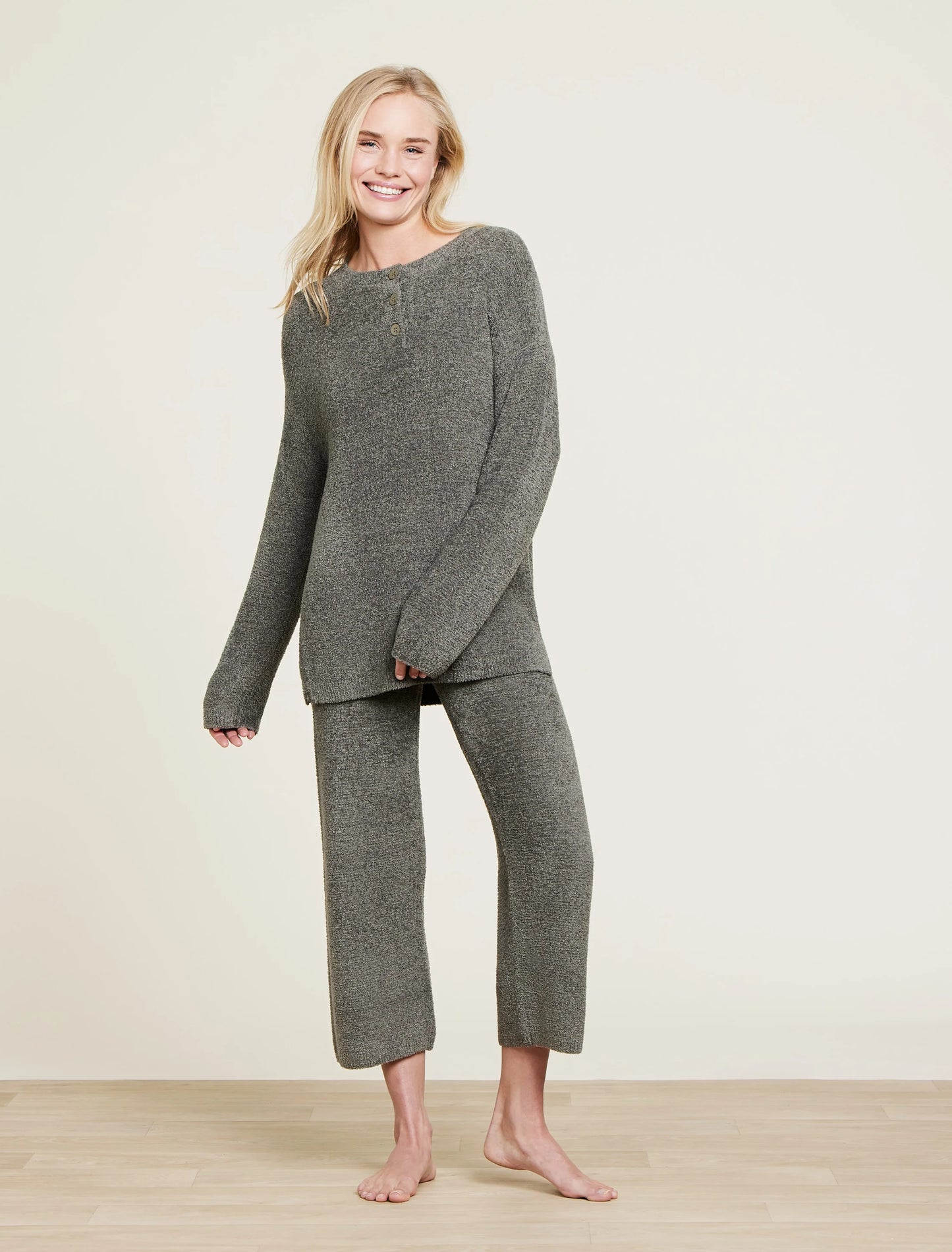 Barefoot Dreams - CozyChic Lite® Textured Pullover - Olive Branch