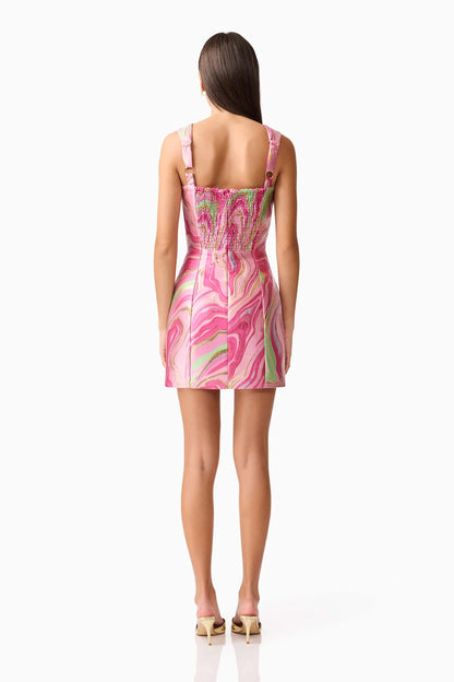 Mirella Fitted Mini Dress in Pink