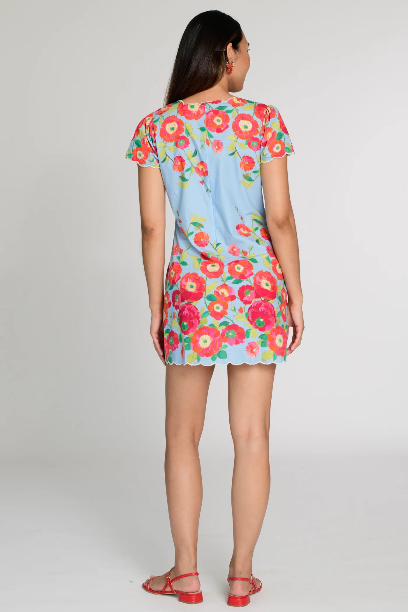 Louisa Dress in Poppy Patch Blueberry