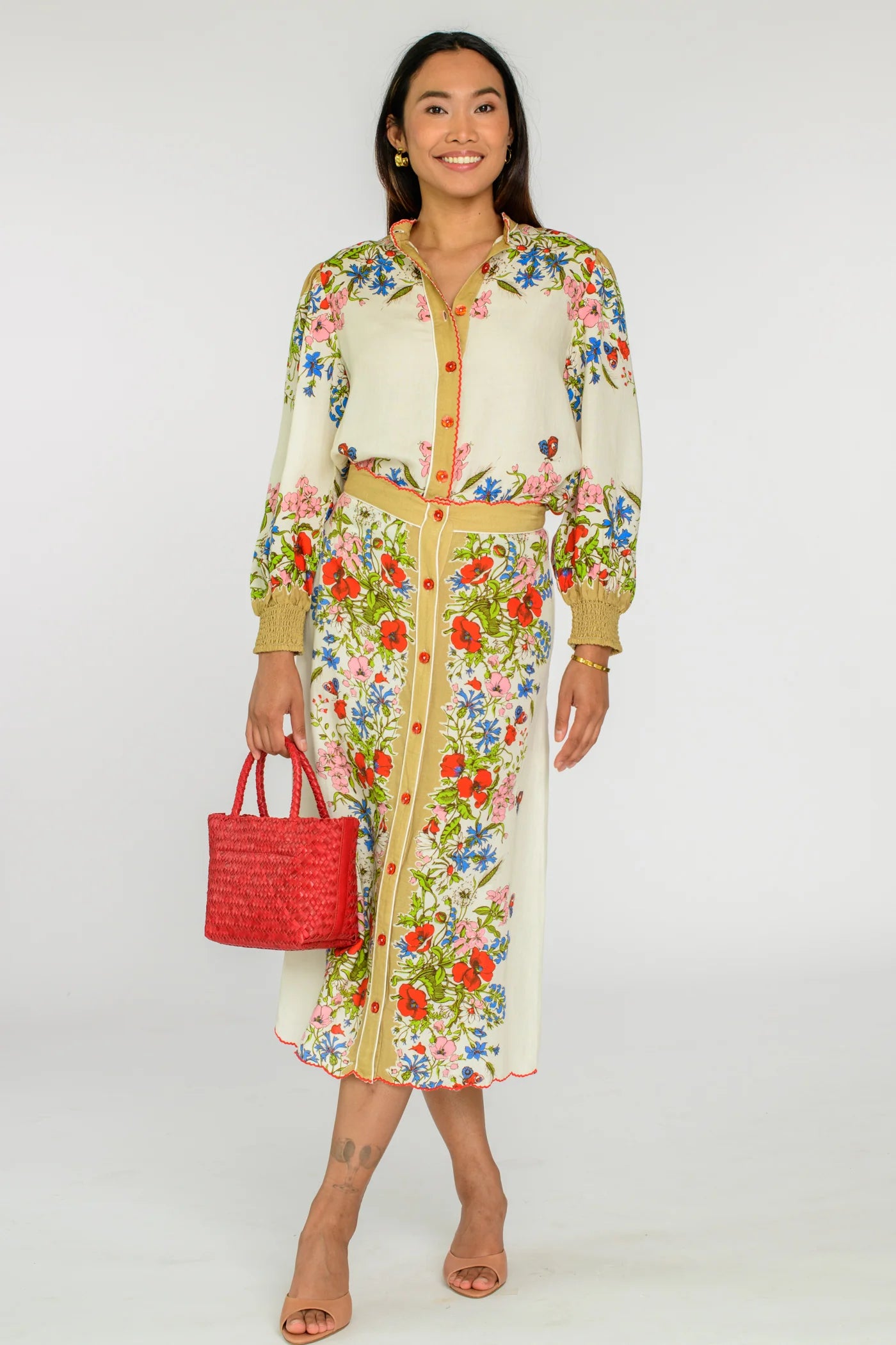 Emily Top in Butterfly Garden