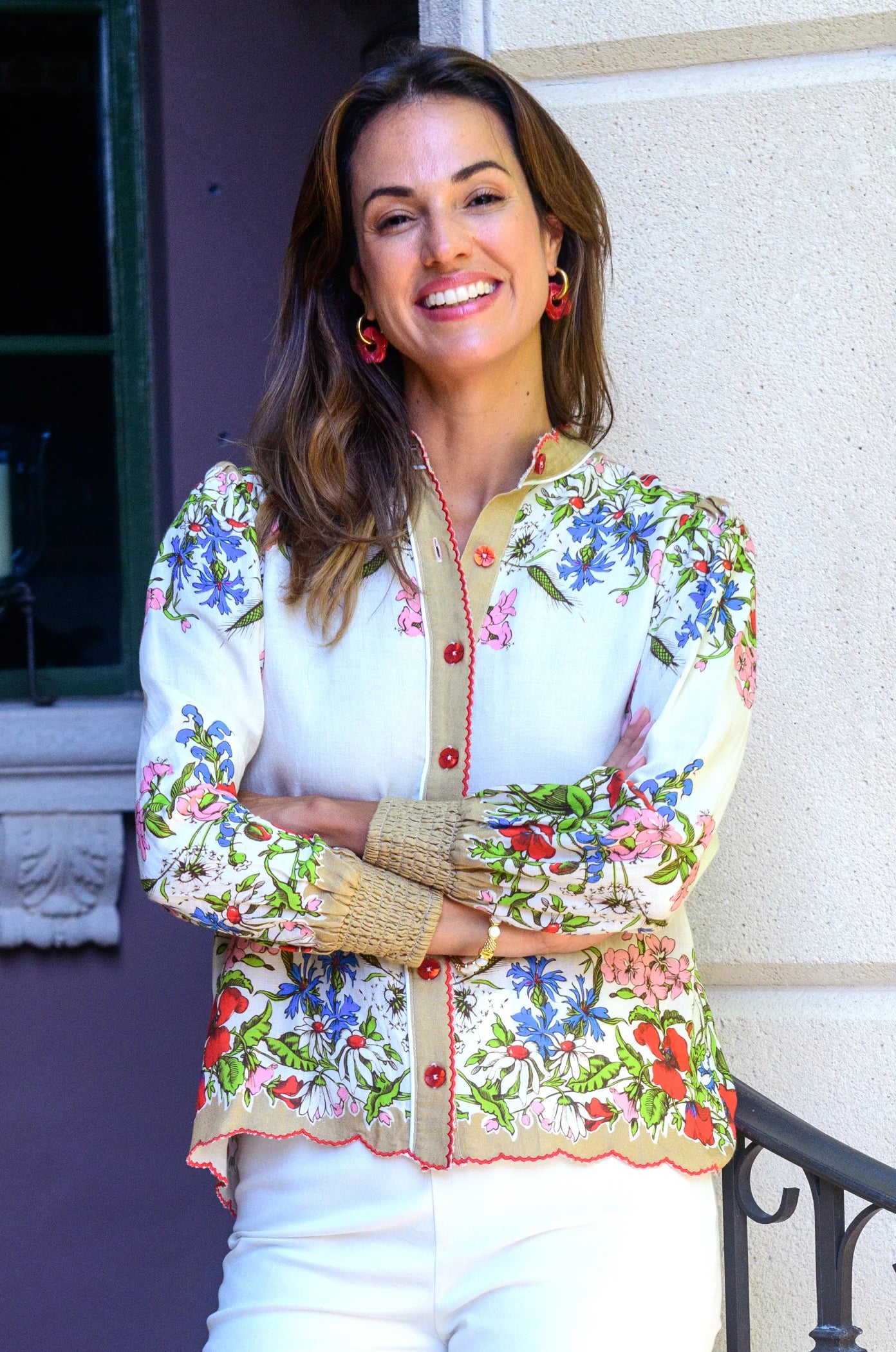 Emily Top in Butterfly Garden