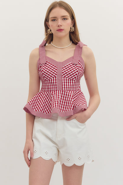 Cherry Tart Flare Top - Red