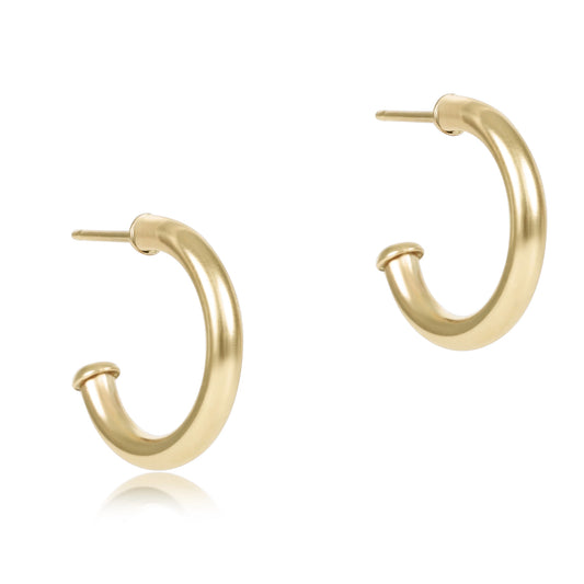 Round Gold .5" Post Hoop - 2mm - Smooth