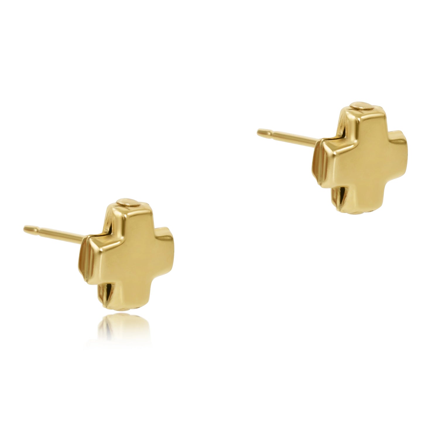 Signature Cross Gold Studs - Gold