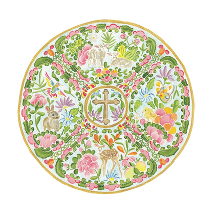 Easter Rose Medallion Art Block