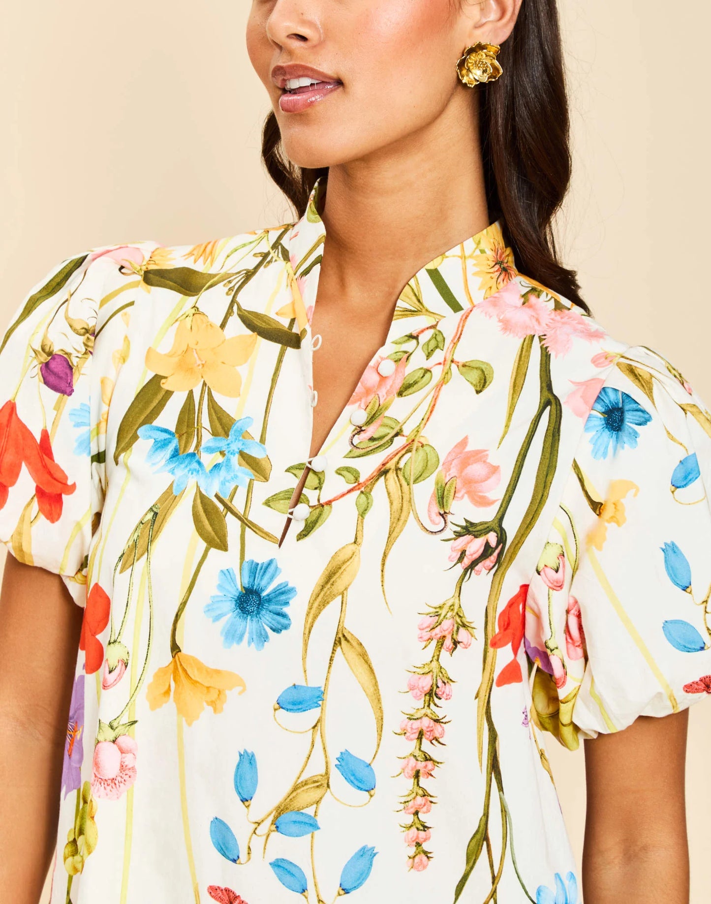 Elliana Printed Mini Dress - Garden Muse