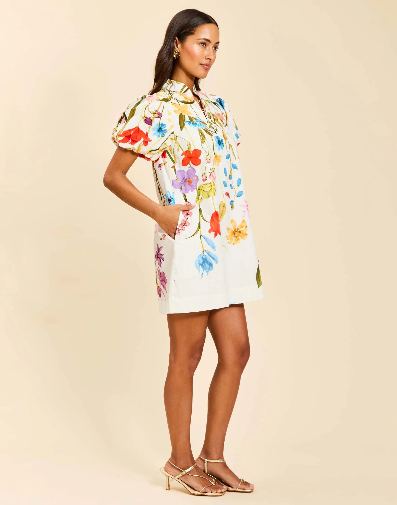 Elliana Printed Mini Dress - Garden Muse