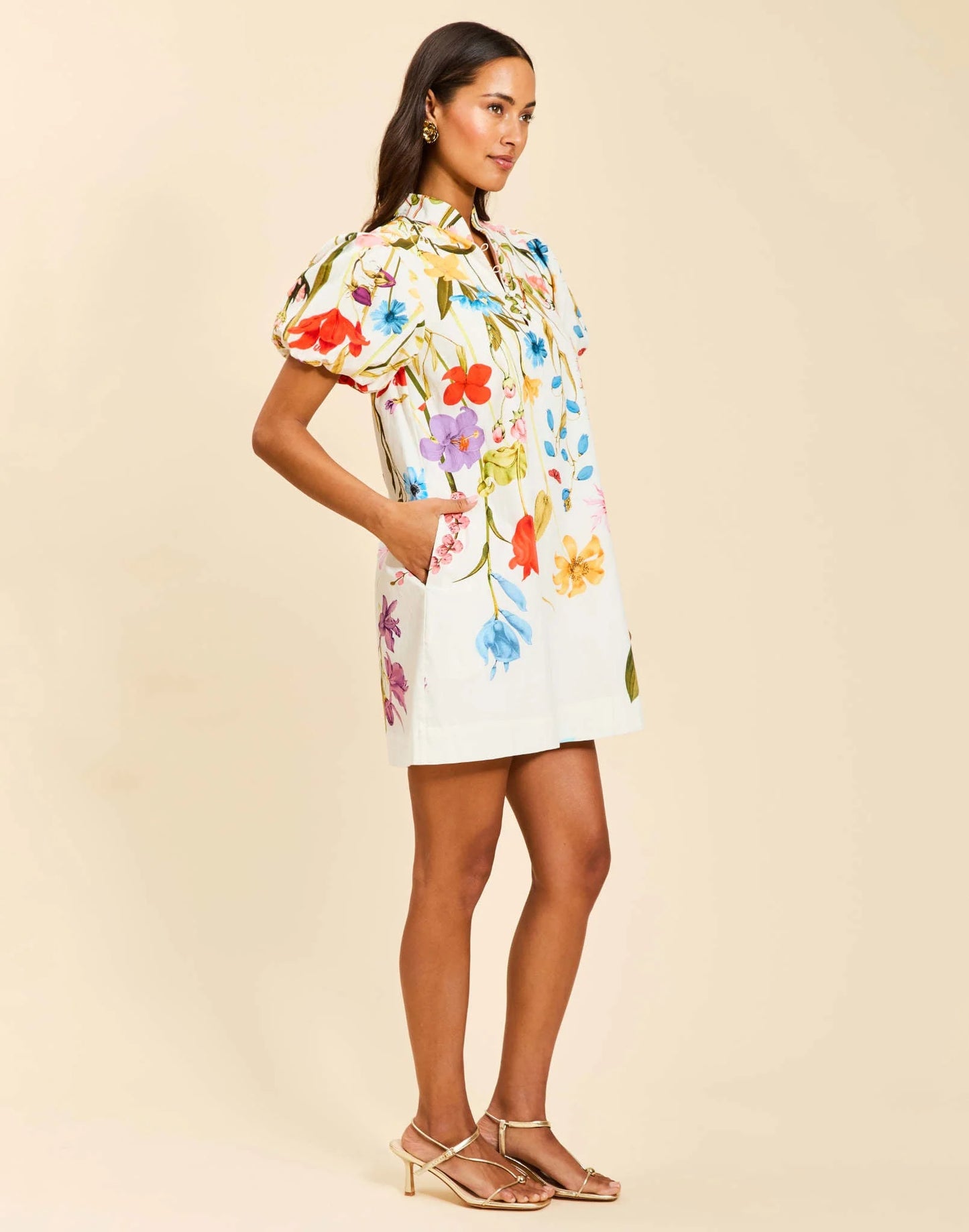 Elliana Printed Mini Dress - Garden Muse