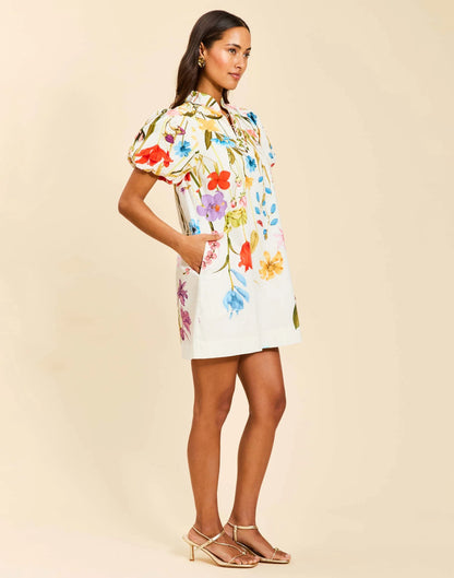 Elliana Printed Mini Dress - Garden Muse