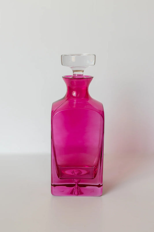 ESTELLE COLORED DECANTER - HERITAGE {FUCHSIA}