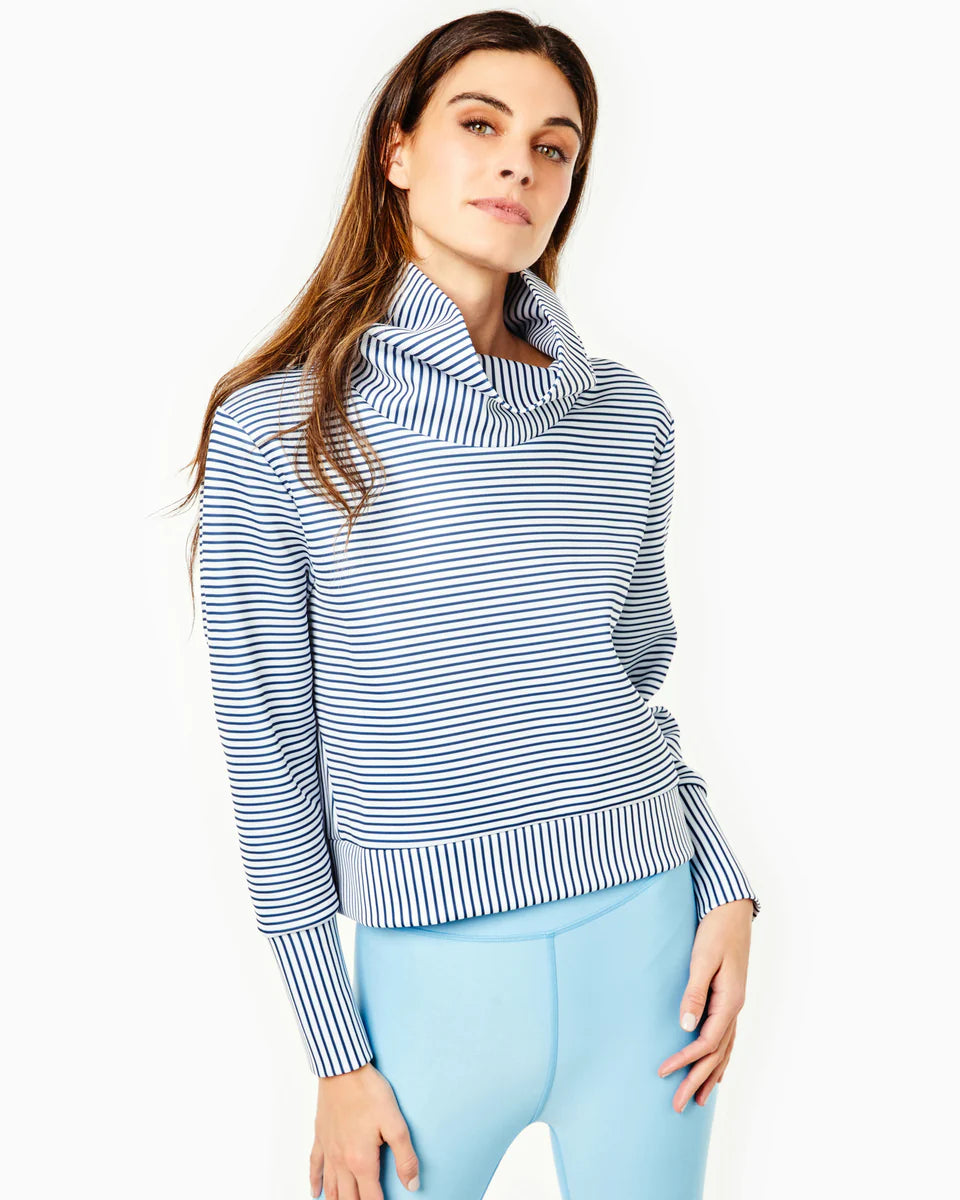 Addison Bay - Everyother Day Pullover - Navy/White Stripes