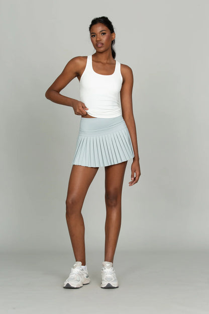 Mist Pleated Tennis Skirt