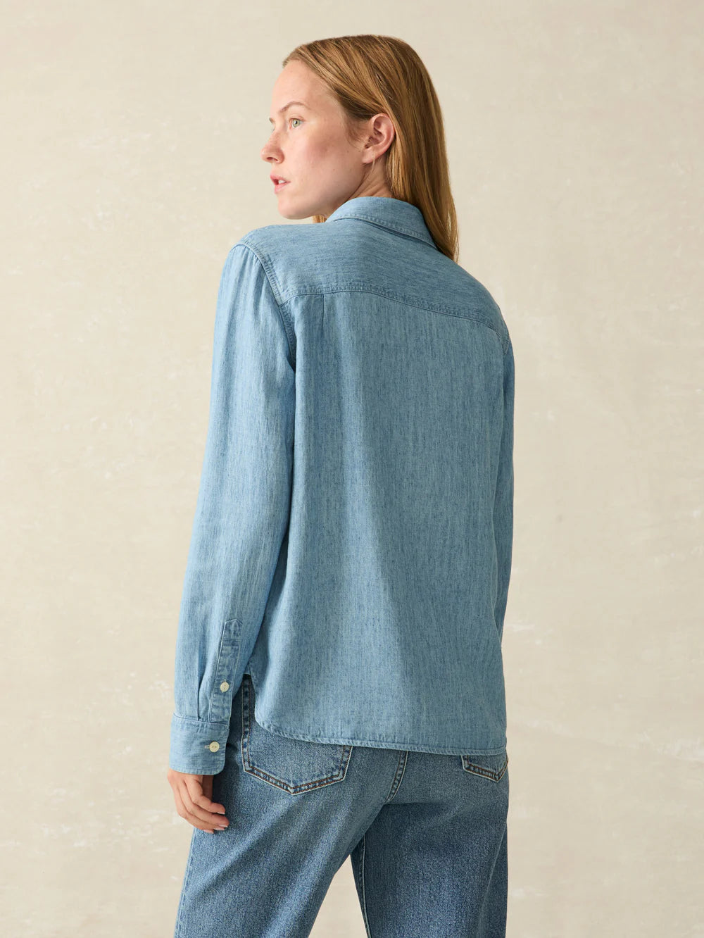 Faherty - Tried & True Chambray Shirt - Mid Wash