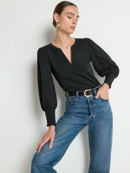 Flora Tee - Jet Black