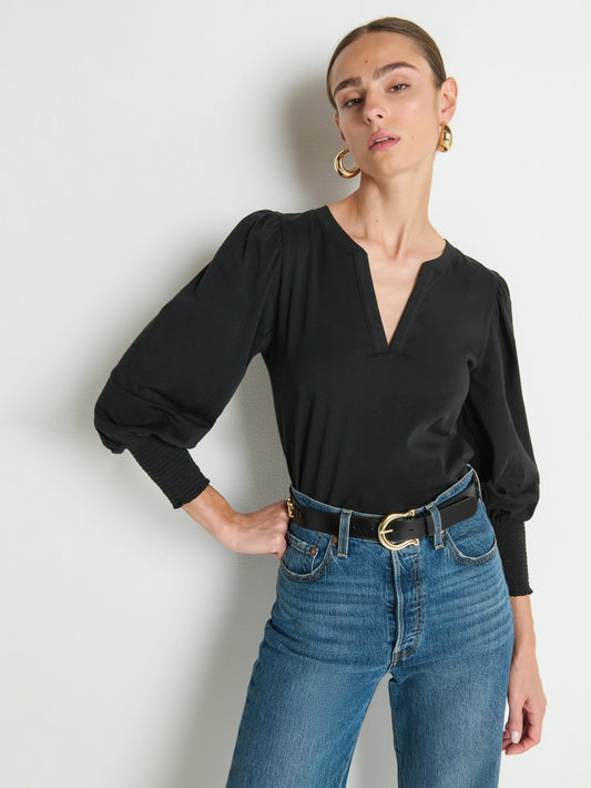 Flora Tee - Jet Black