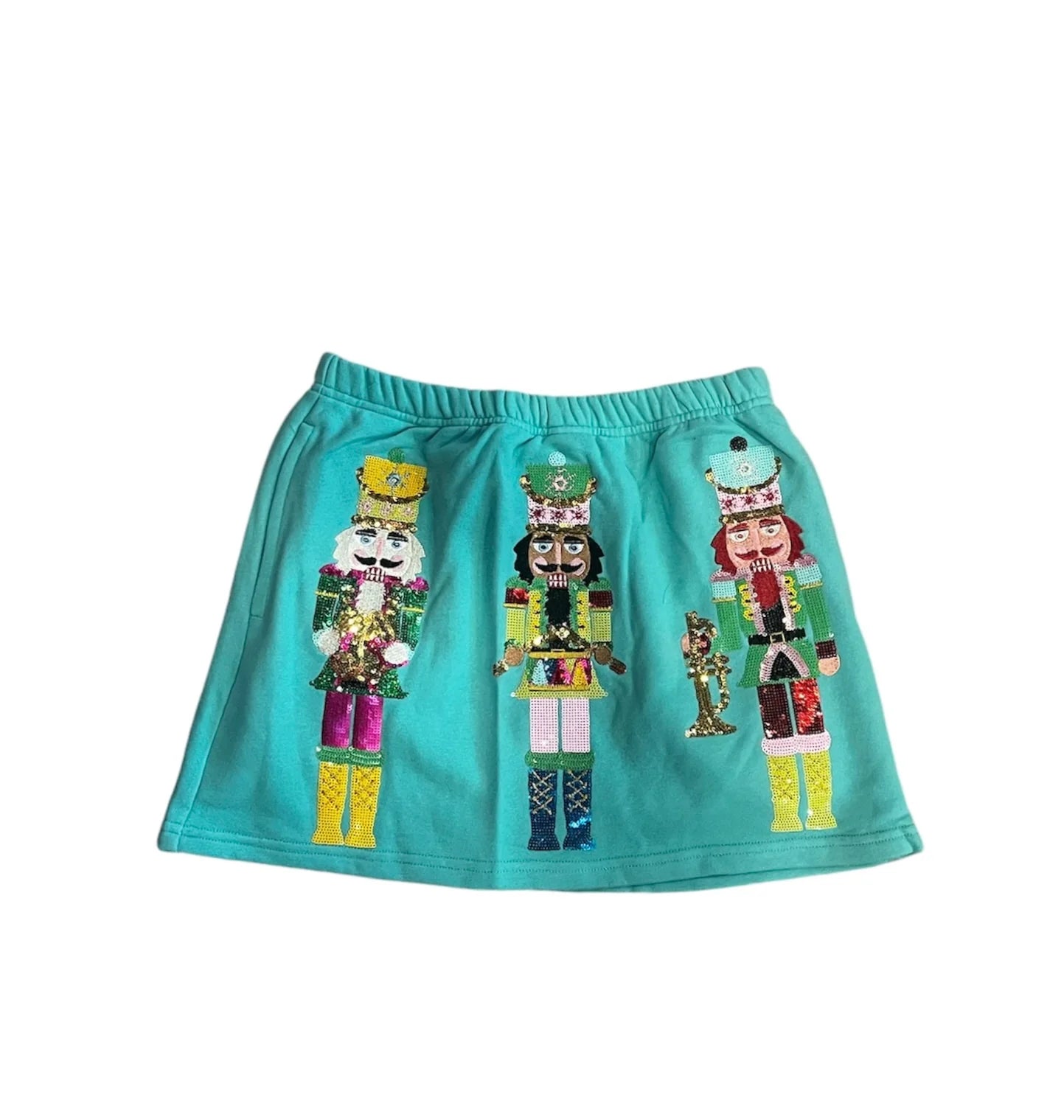 Queen of Sparkles - Teal Nutcracker Band Skort