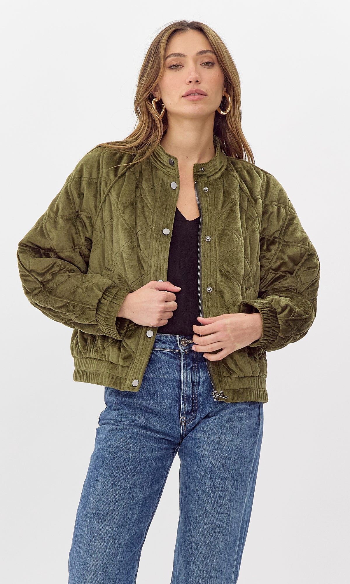 Greylin - Nova Quilted Jacket - Olive