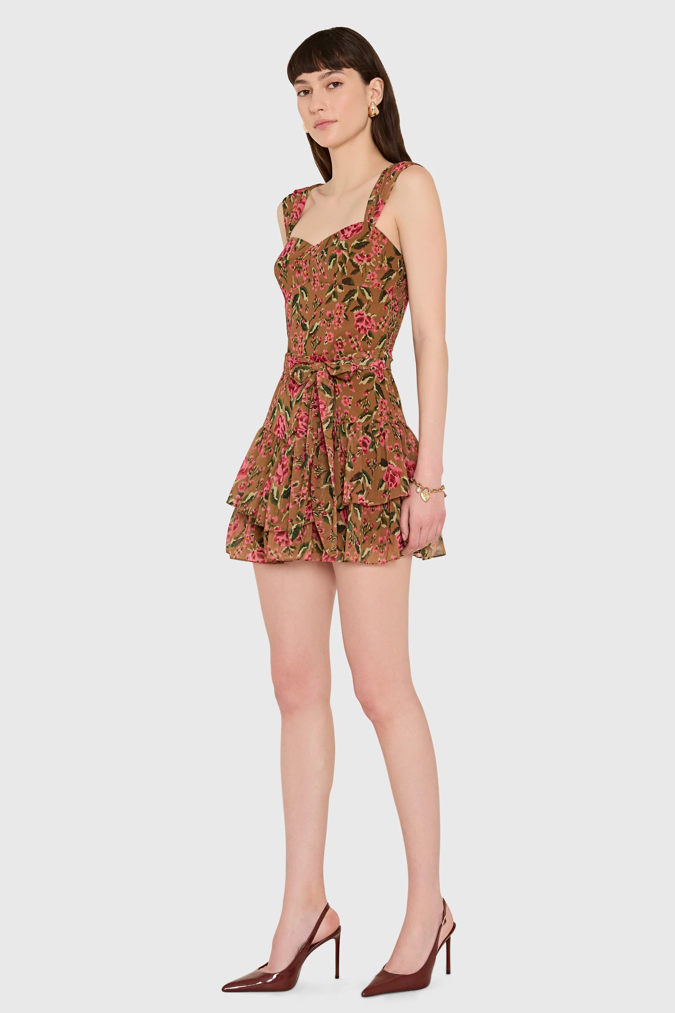 Kendra Skort Romper - Evening Rose Print