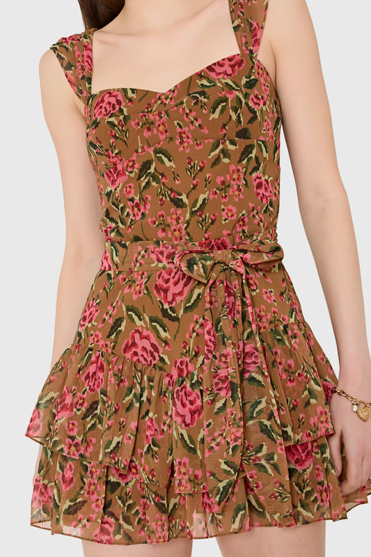 Kendra Skort Romper - Evening Rose Print