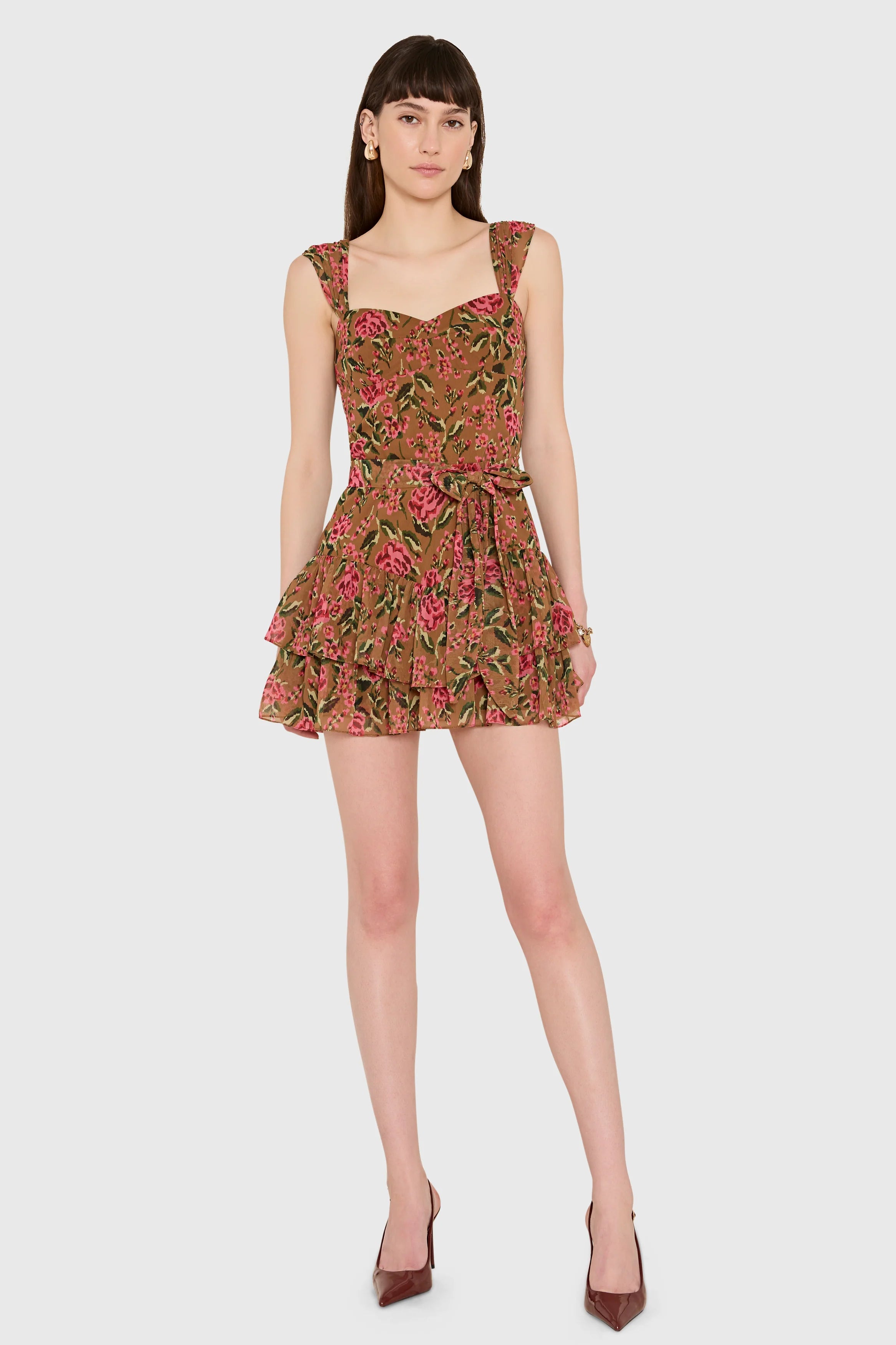 Kendra Skort Romper - Evening Rose Print