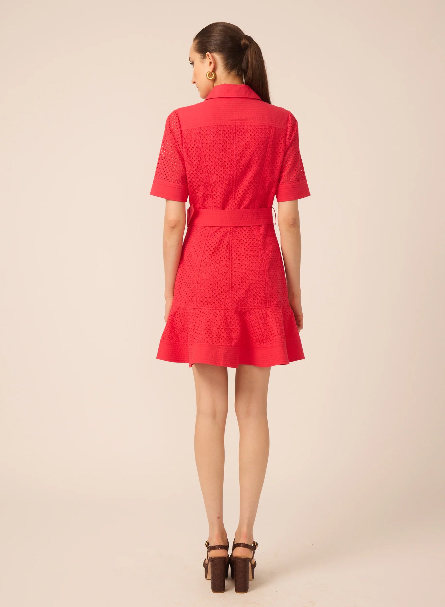 Payden Dress - Red Eyelet - Spinout
