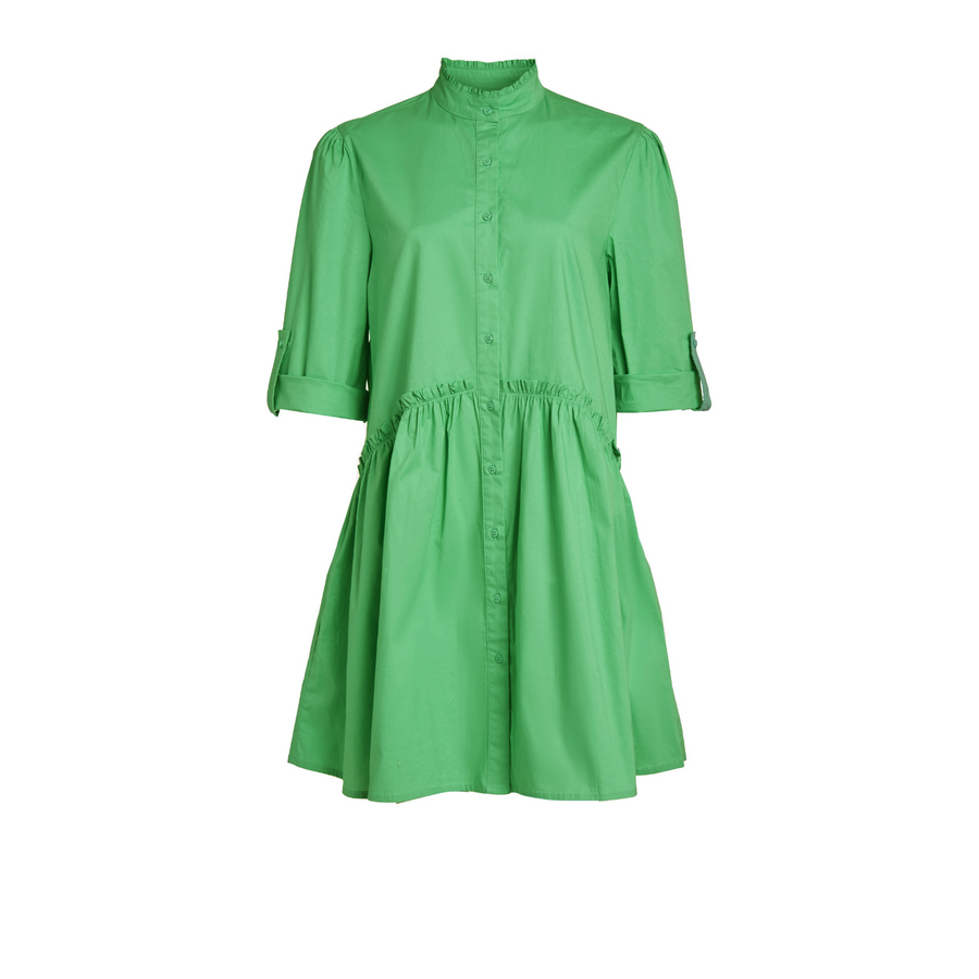 TAYLOR TILLMAN - Cammie Ruffle Shirt Dress - Garden Green