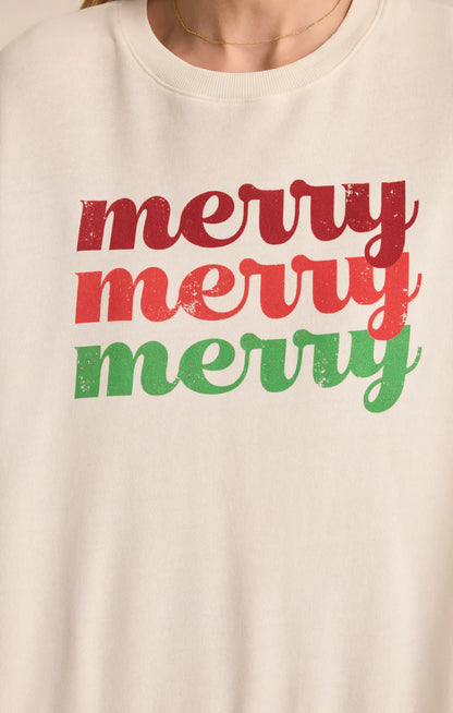 Z SUPPLY - Merry Sunday Sweatshirt - Sea Salt