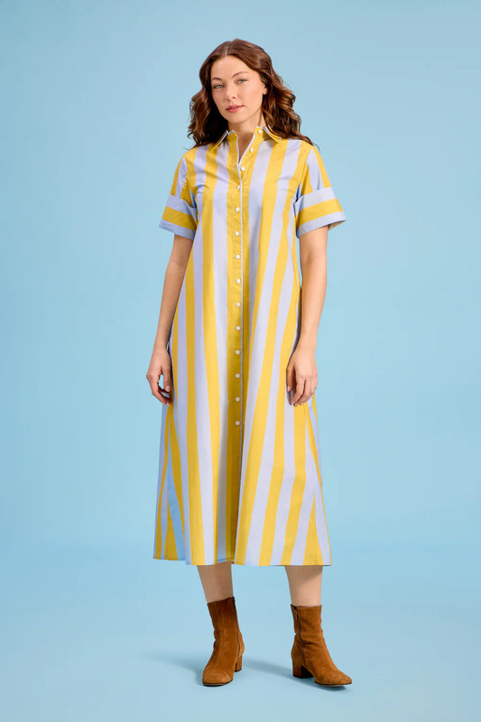 Gibbons Dress - Brimstone Stripe